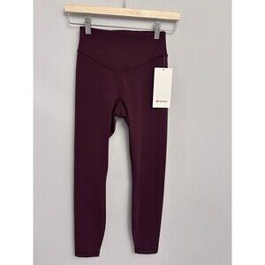 Lululemon NWT wunder Under Smoothcover HR tight 25” size 4 Goodnight plum
